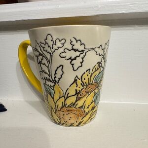 Spectrum Designz Sunflower Ceramic Mug with Yellow Handle
